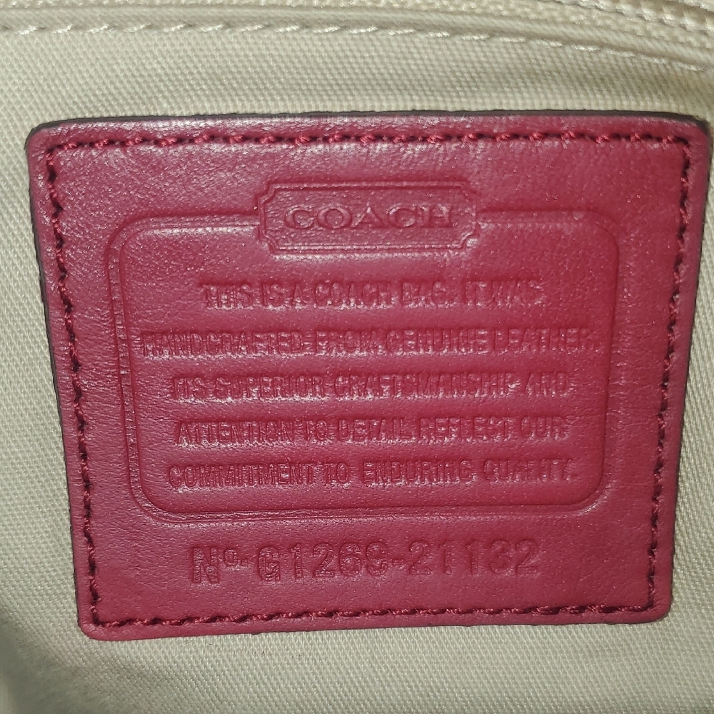 Coach Red Rich Cherry Leather Satchel - Picture 8 of 9